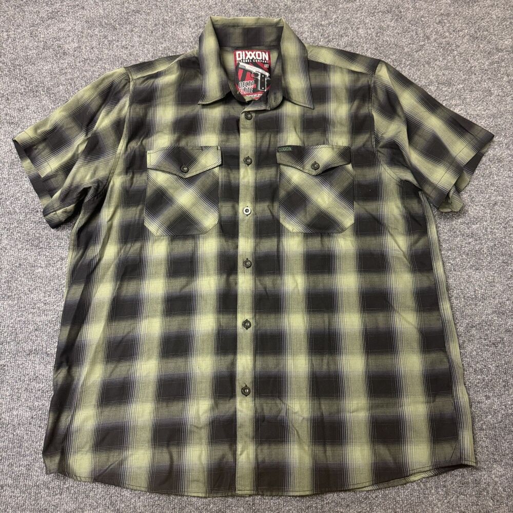 DIXXON Flannel Delta Elite Bamboo Blend D-Lux Short Sleeve Button Shirt Mens 2X